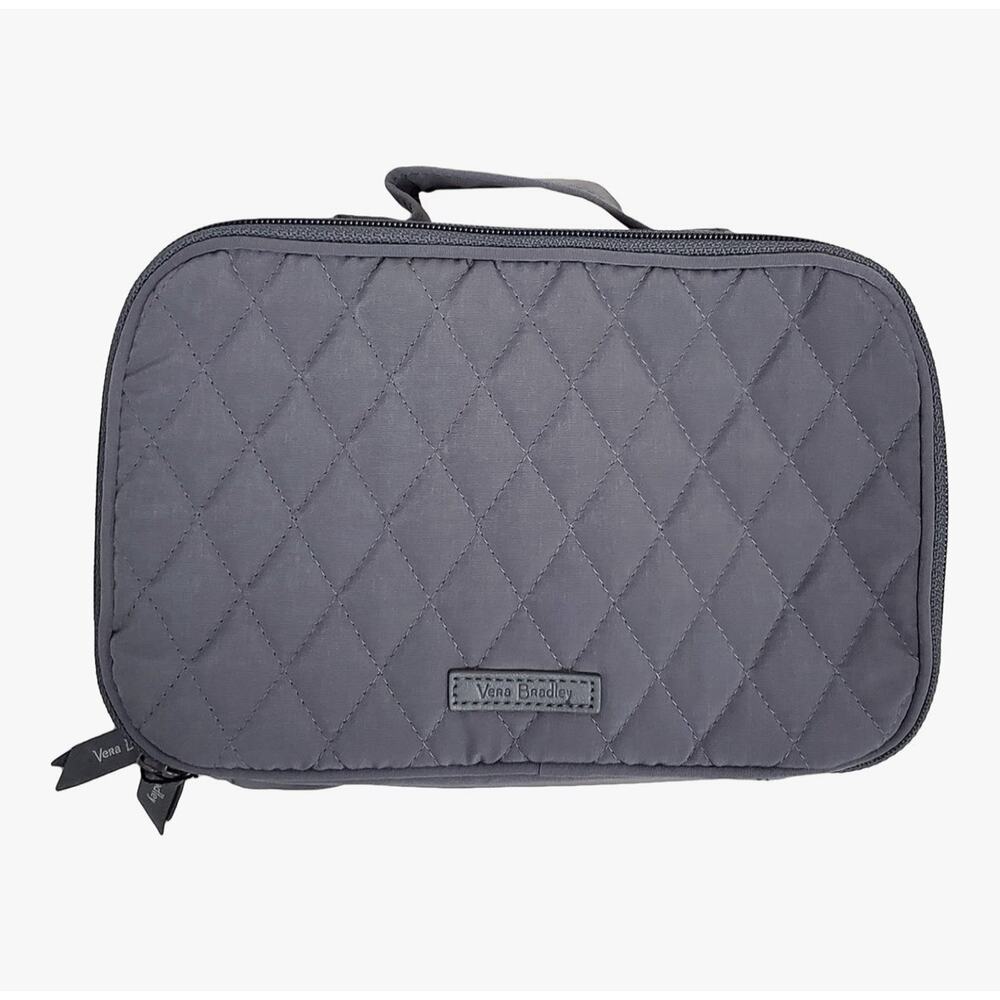 Vera Bradley Blush And Brush Makeup Case Carbon Grey 15920-158